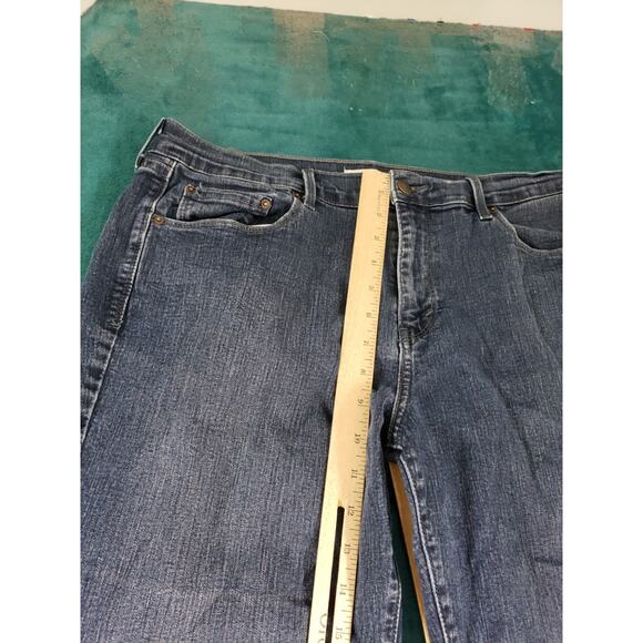 Levis 505 Jeans Size 14 Womens Blue Stretch Pants Denim Mid Rise Straight - Picture 8 of 15